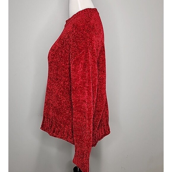 Christian Siriano New York Women's Red Chunky Pullover Sweater Long Sleeve XL - Picture 2 of 7